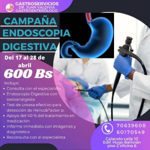 Campaña Endoscopia Digestiva Dr. Juan Hector Valdivia Guiteras Gastroenterólogo La Paz