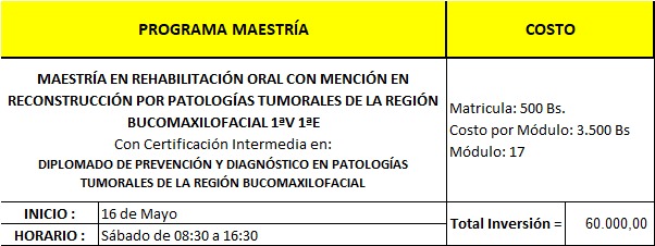 Maestría en Rehabilitación Oral en Bolivia - Cirujano Maxilofacial en Santa Cruz - Centro Especializado